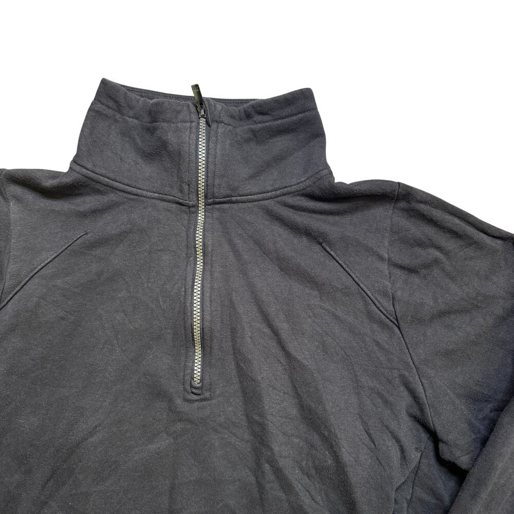 OLD NAVY ALL IN MOTION M MEDIUM CROP WORKOUT WOMEN BLACK SWEATER HALF ZIP